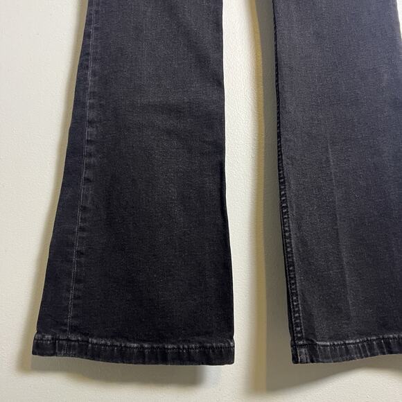 GAP Women's 70s High Rise Flare Jeans Denim Black Sz 28 Boho - Picture 2 of 10